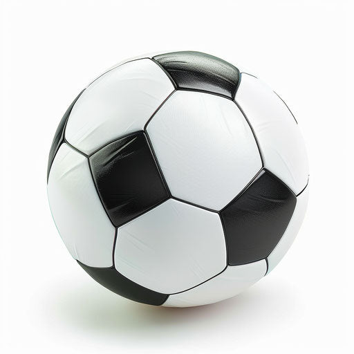 Soccer ball on flat white background with rich details