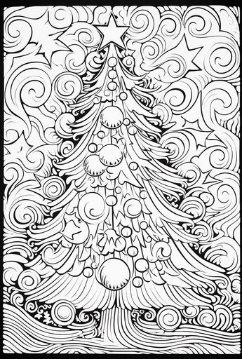 Christmas tree coloring page