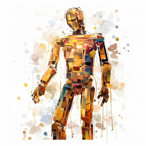 Metal clipart in the style of Impressionistic Art, on white background