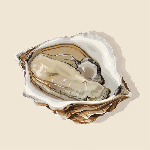 Shell on flat cream background