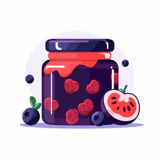 Jam illustration in the Minimalist style, on white background
