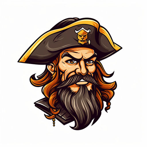 Pirate clipart in Minimalist style, on a white background
