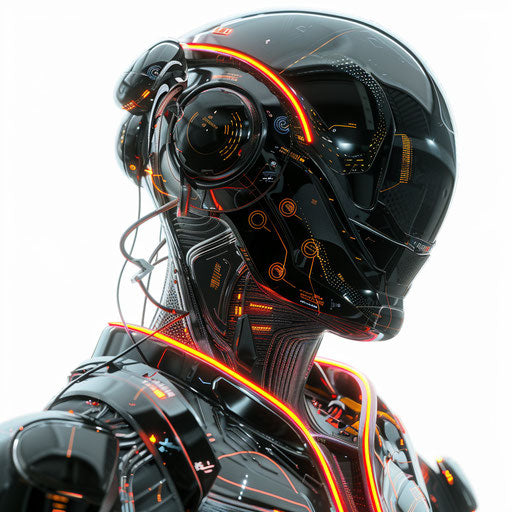 Futuristic clipart in photo realistic style on white background