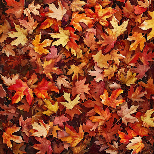 Fall leaves clipart in photo realistic style