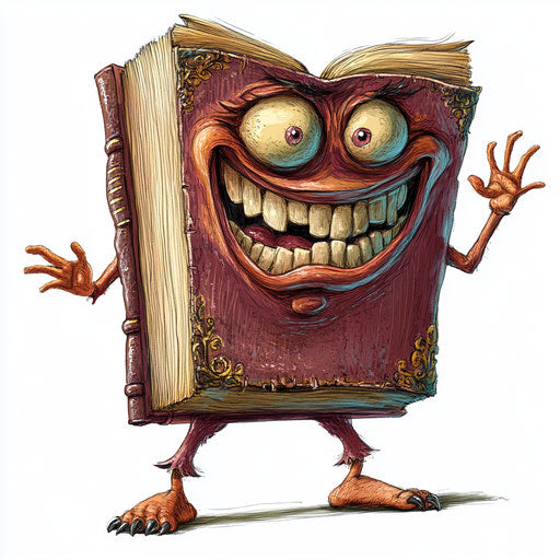 Multi-Use Book Caricature Clipart Bundle in All Formats