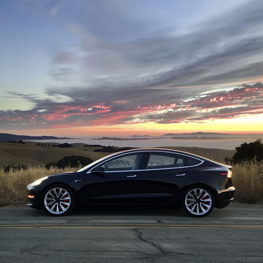 Side view of the Tesla Model 3