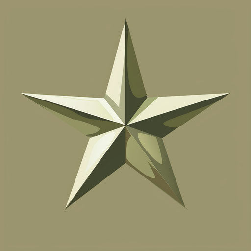 Star clipart png on muted olive background