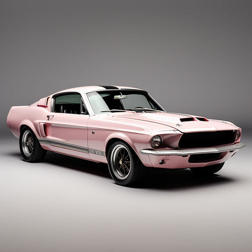 Classic Light Pink Metallic Ford Mustang GT Shelby