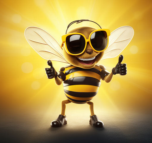 A cool bee sporting shades