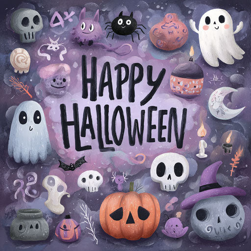 Halloween Illustration with Spooky Elements