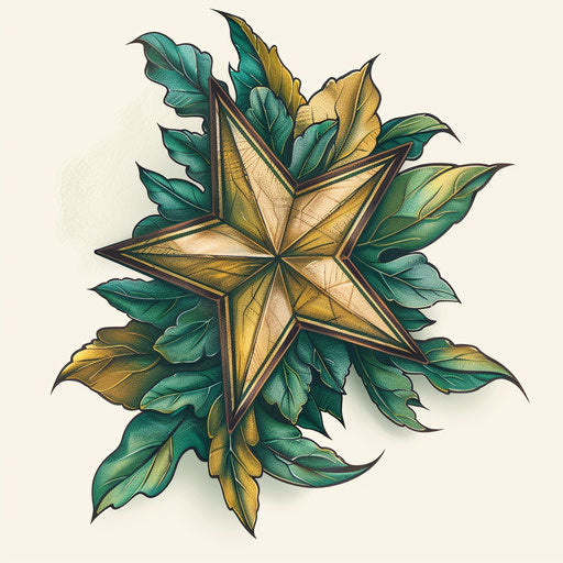 Ecological nautical star tattoo