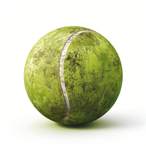 Realistic tennis ball on flat white background