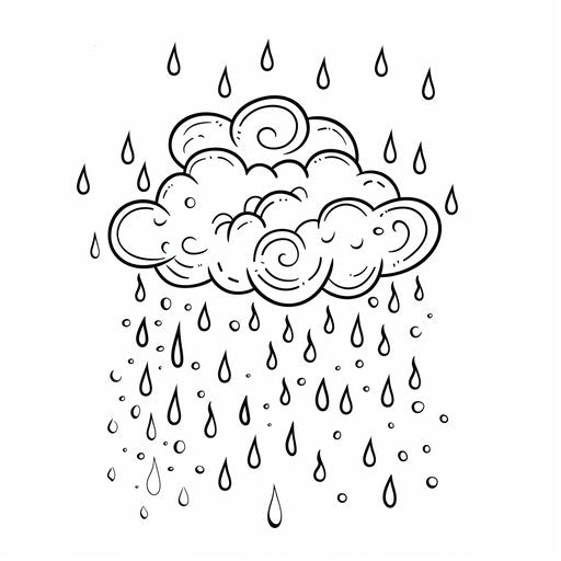 Clouds with raindrops