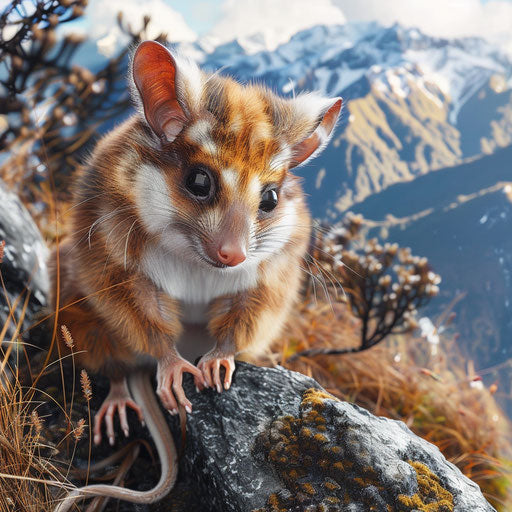 A mountain pygmy in its natural habitat