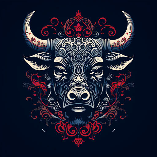 Vivid Taurus Tattoo Vector Art