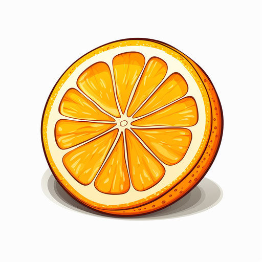 Orange slice in the style of Chiaroscuro Art