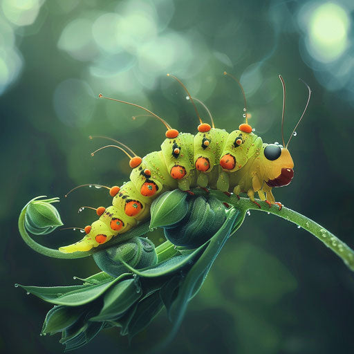 Caterpillar transforming into a butterfly, Marsel van Oosten style
