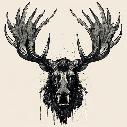 Majestic moose with sprawling antlers