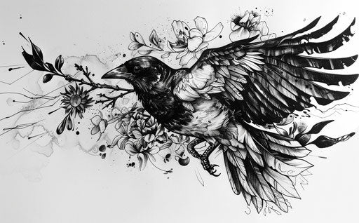 Bird Tattoo Vector Art