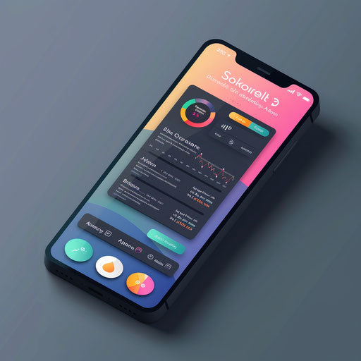 Modern banking app on smartphone, detailed and user-friendly