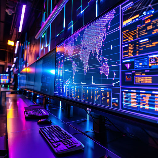 Cybersecurity firm monitoring center pictures