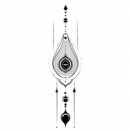 Minimalist toe tattoos sketch with geometric shapes