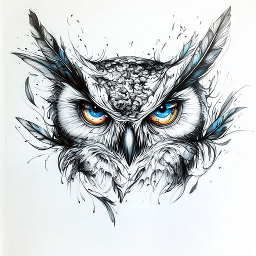 Owl Chest Tattoo Tattoo Design Set