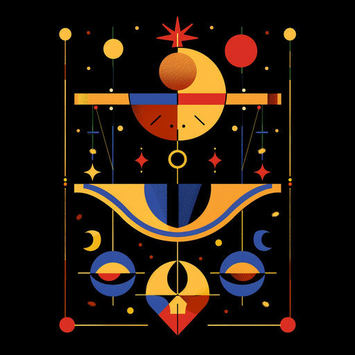 The Libra constellation in geometric shapes