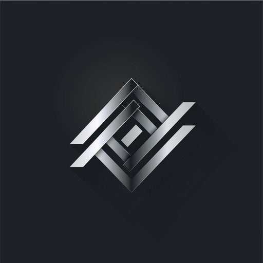 Modern welding logo with sleek lines and dark grey background