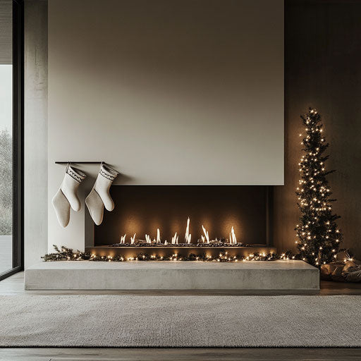 Modern fireplace with minimalist design