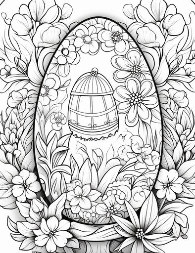 Easter decoration coloring page