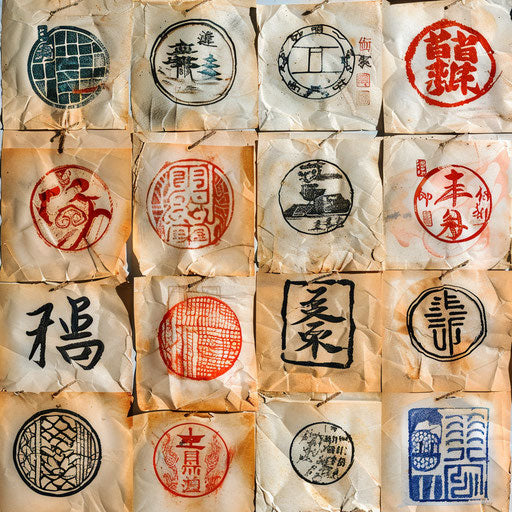 Collection of Chinese seals and stamps with unique symbols