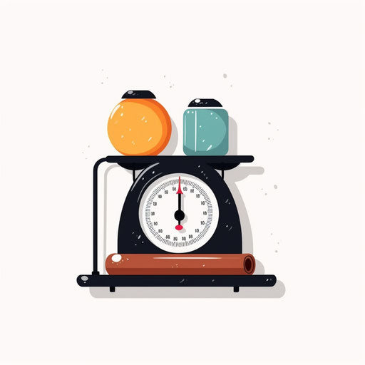 Weight clipart in the style of Minimalist, on white background