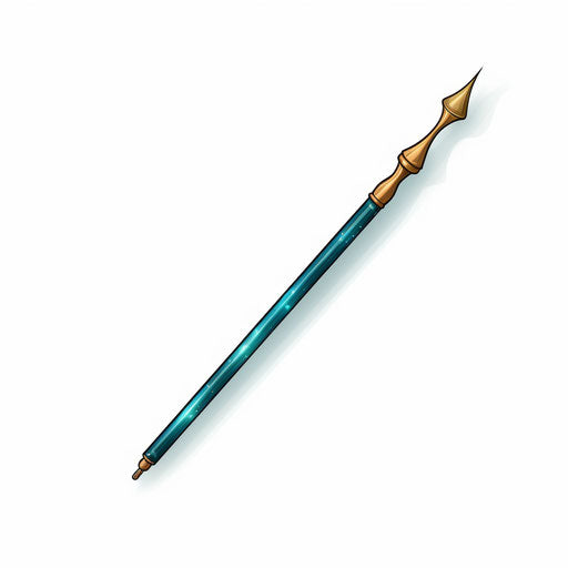 Minimalist style wand illustration on white background