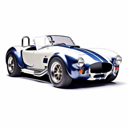 White background ac shelby cobra car
