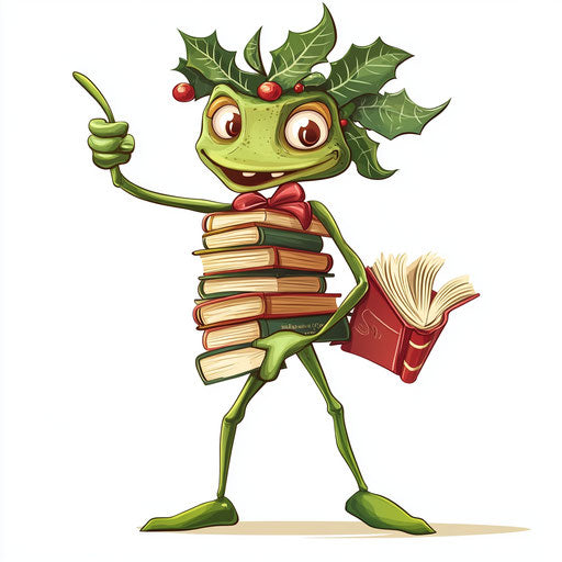 Bold Mistletoe Caricature Clipart for Advertising Campaigns