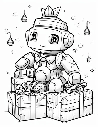 Toy presents in black and gray