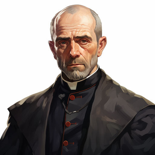 Priest clipart in the style of Oil painting