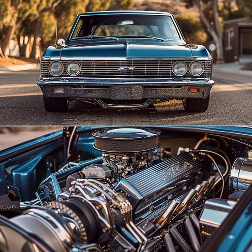 1967 Chevy Bel Air with hybrid engine blending vintage aesthetics and modern efficiency