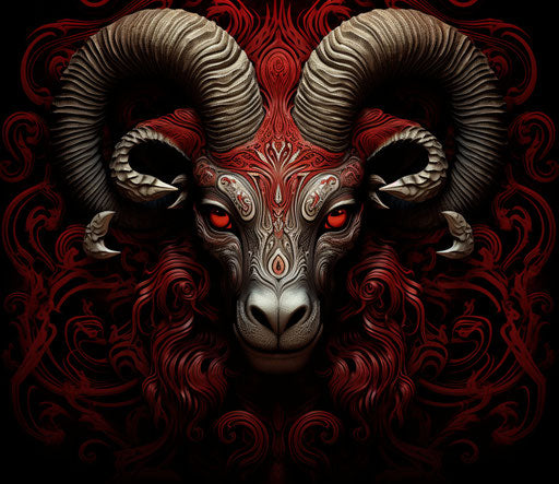 Illustration design zoo animal zodiac animal zodiac, in the style of David Alfaro Siqueiros, Aries Moross 15:13