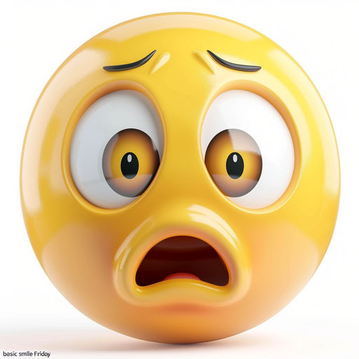 Confused emoji on white background