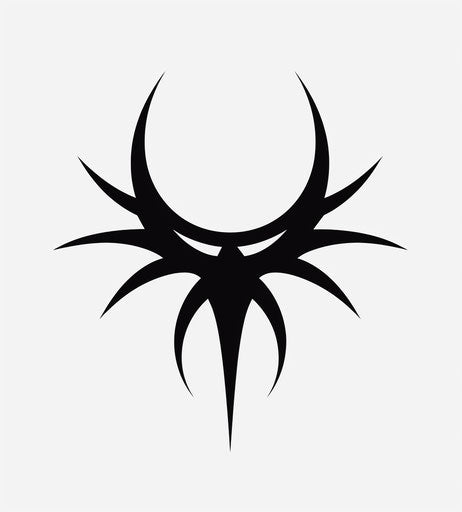 Vampire wings satanist symbol tattoos, solarpunk style, bold stencil, simple yet powerful forms