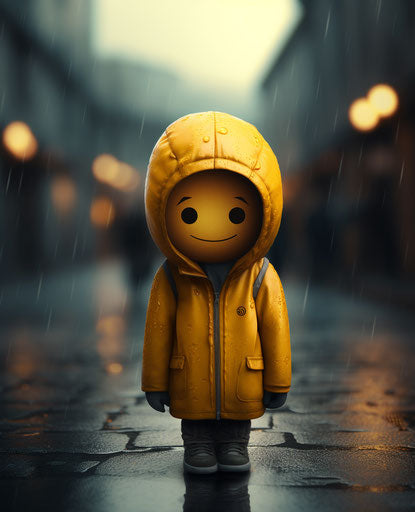 sad emoji, i am ok, reylia slaby style, tinycore, kawaiipunk, atey ghailan, relatable personality, 32k uhd 25:31