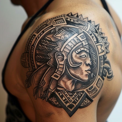 Aztec Warrior Tattoo Vector Pack