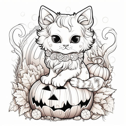 Cat in a Pumpkin