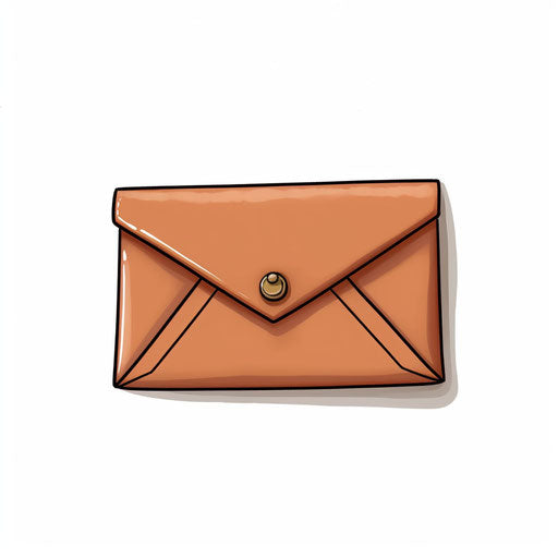 Minimalist style envelope clipart on white background