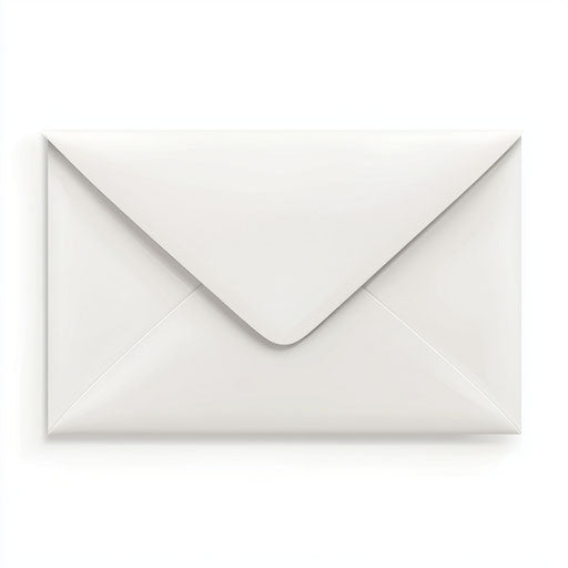3D Envelope on flat white background, isolated clipart