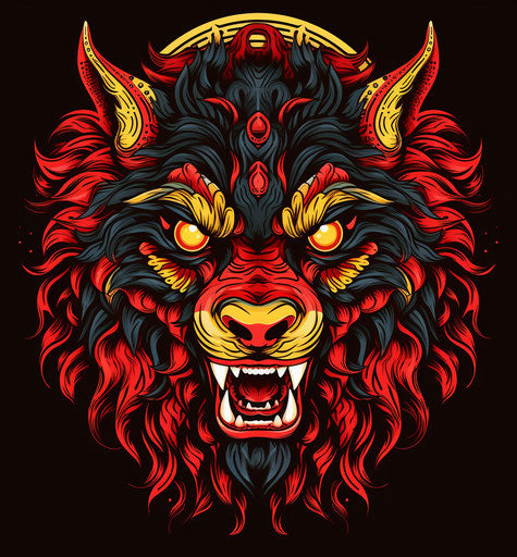 Werewolf wolf head / vector