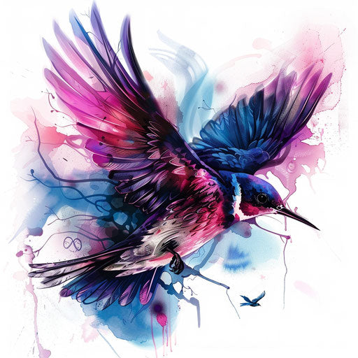 Renaissance inspired swallow tattoo