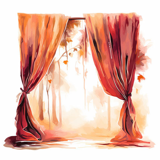 Curtain in Impressionistic Art style